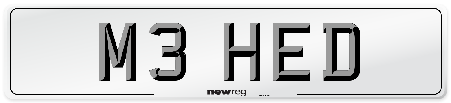 M3 HED Number Plate from New Reg